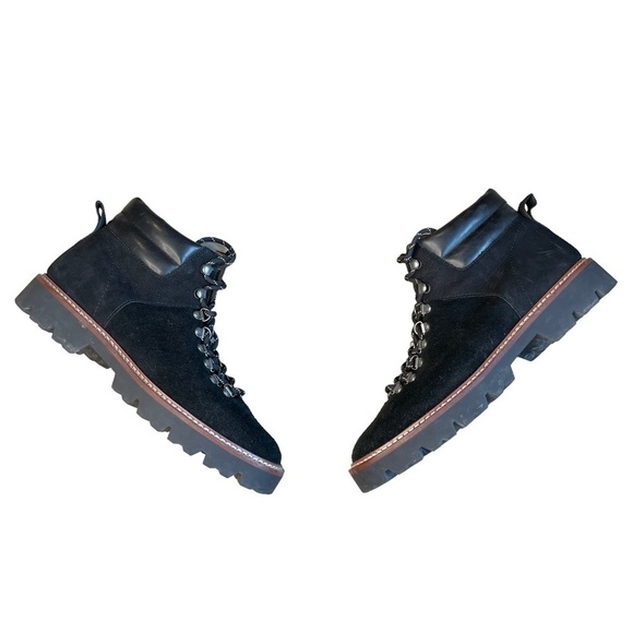 Madewell The Citywalk Lugsole Hiker Boot in Suede Leather, True black, size 9 - Picture 1 of 11